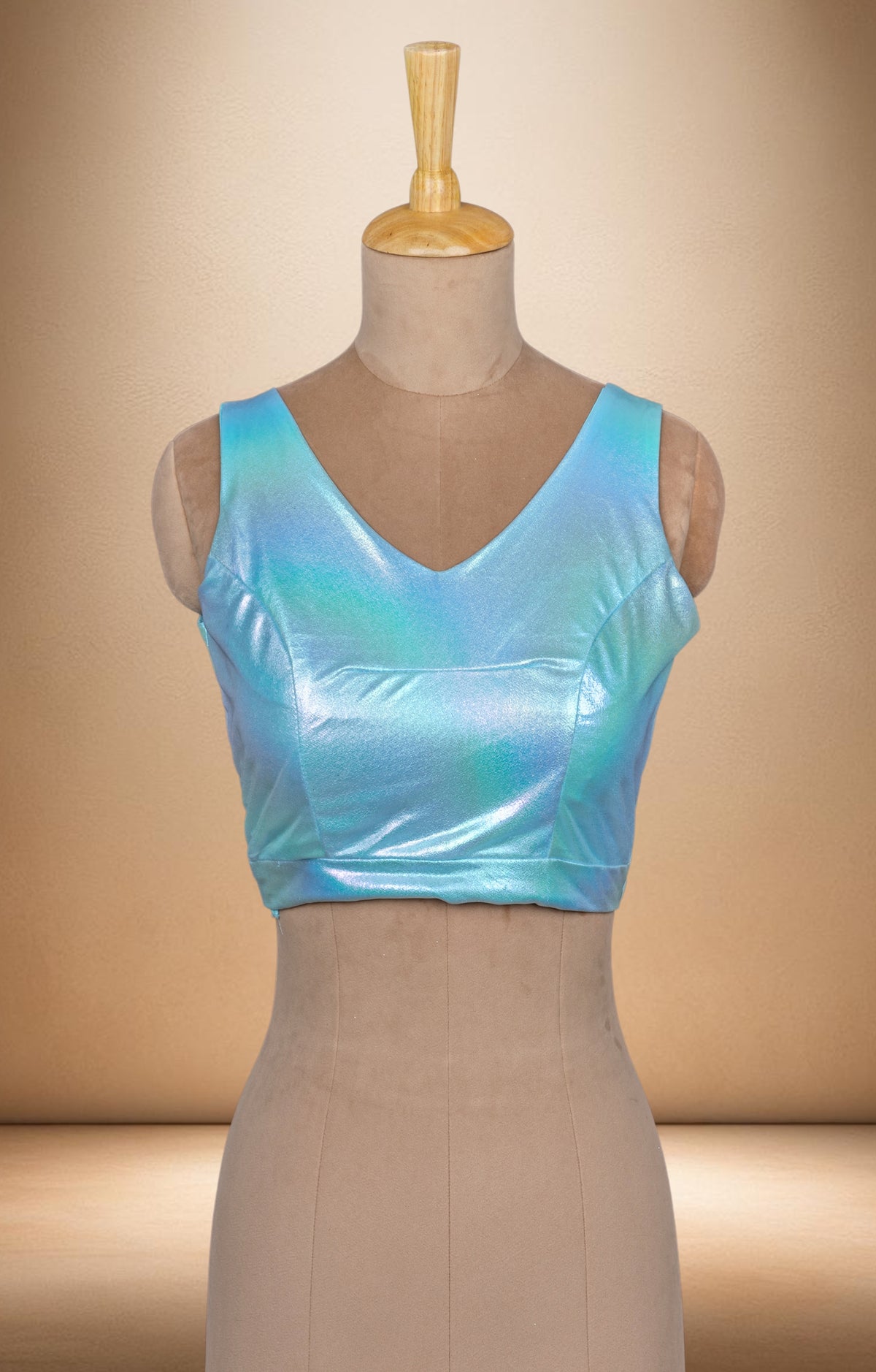 Sky Blue Retro Blouse