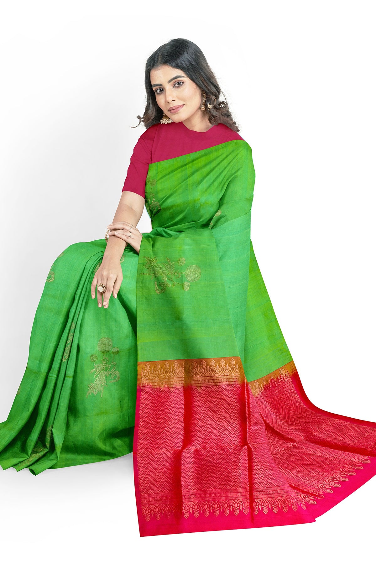 Rich Green Soft Silk Saree